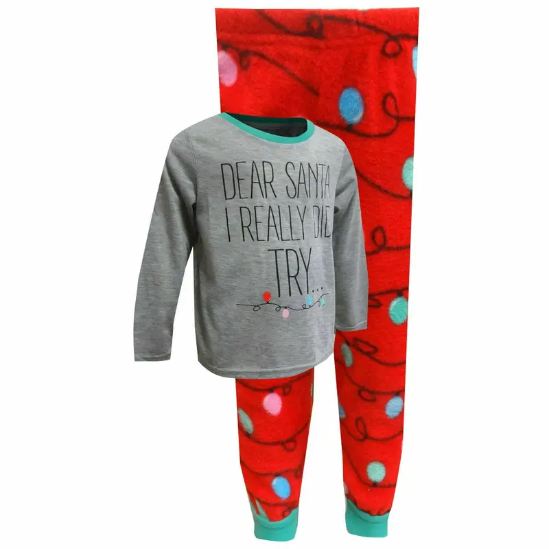 Dear Santa I Really Did Try Christmas Kids Pajama