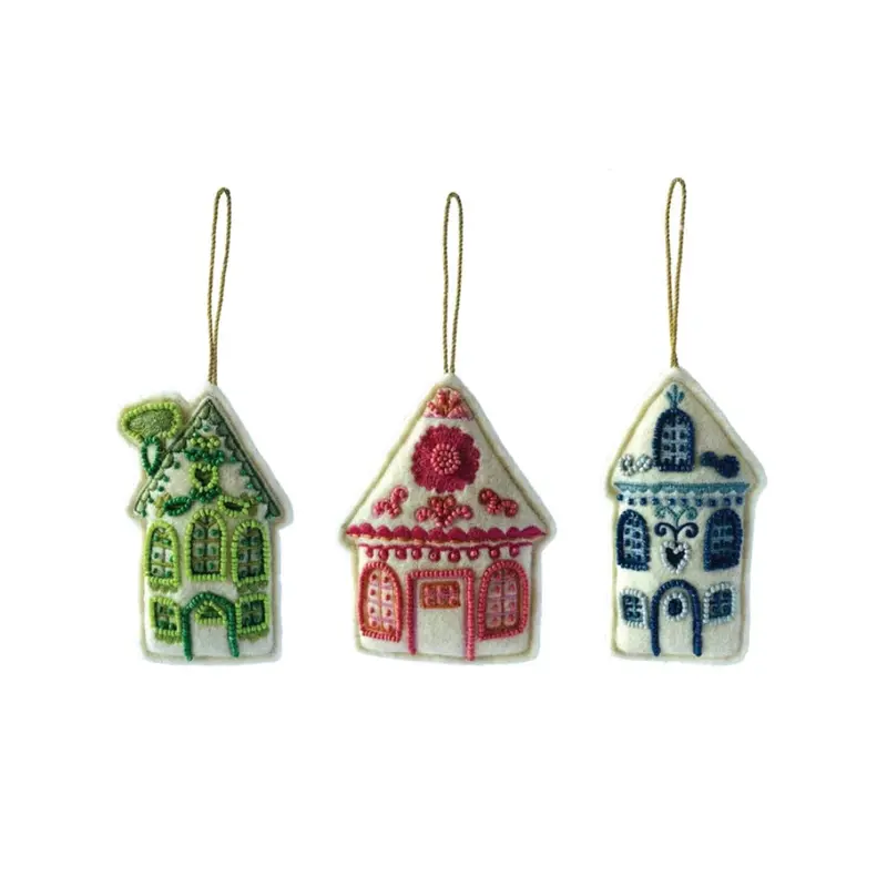 Wool Felt House Ornament - 3 Style Options
