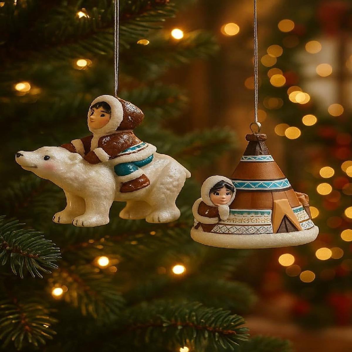 11cm Eskimo Glass Christmas Tree Ornament