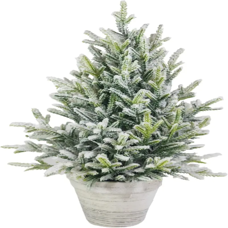 Artificial Flocked Christmas Tree Holiday Decorations for Home, Large 23