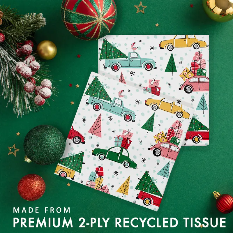 Christmas Cars napkin Kit 16 CT