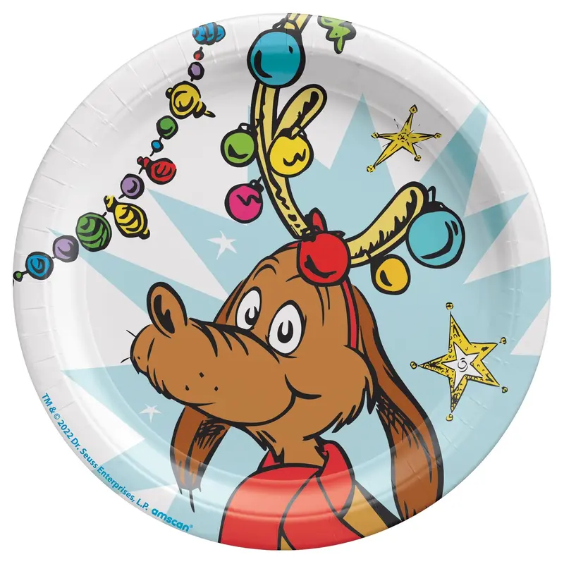 Grinch Round Dessert Plates