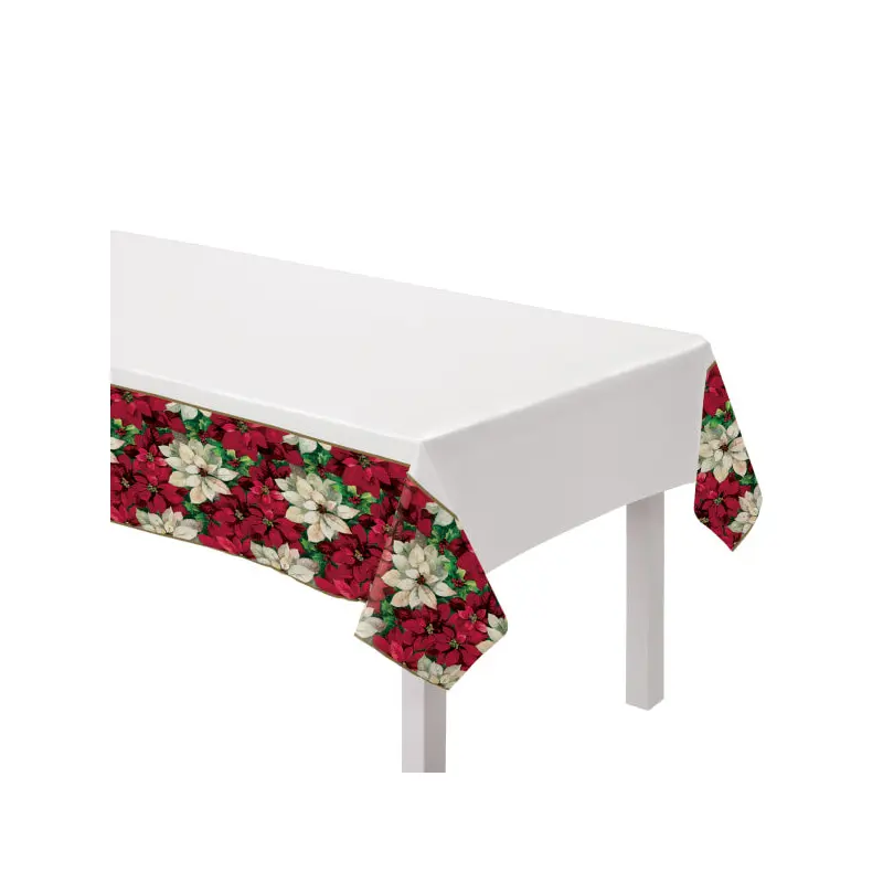 Poinsettia Plastic Tablecover