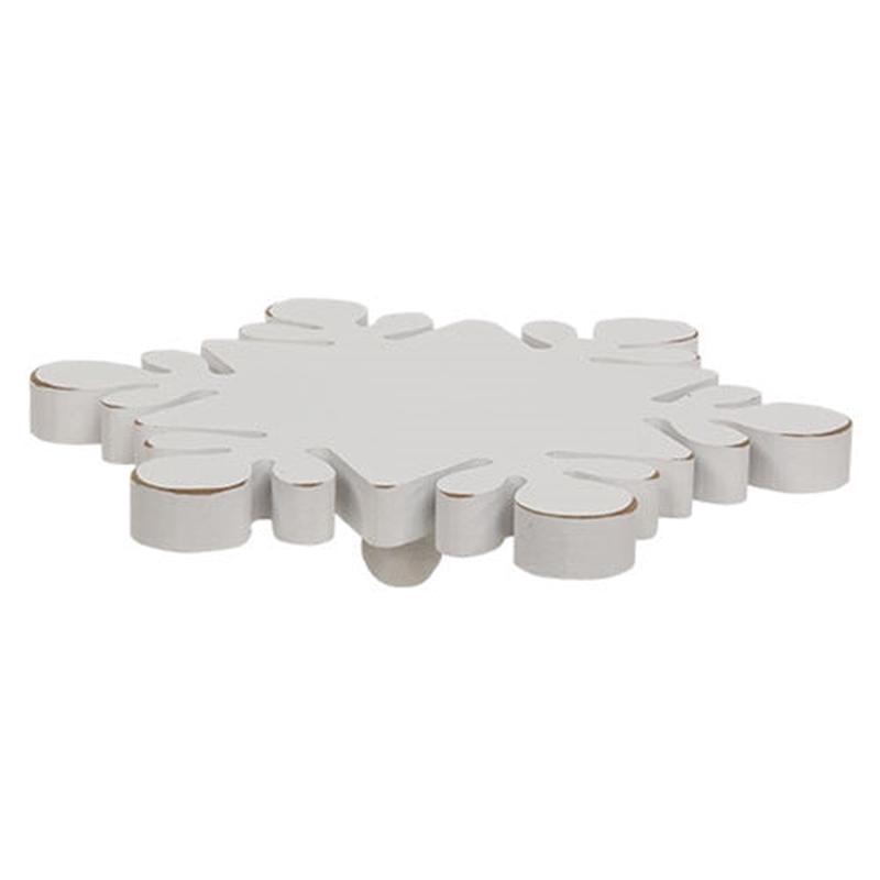 White Wooden Snowflake Riser 10