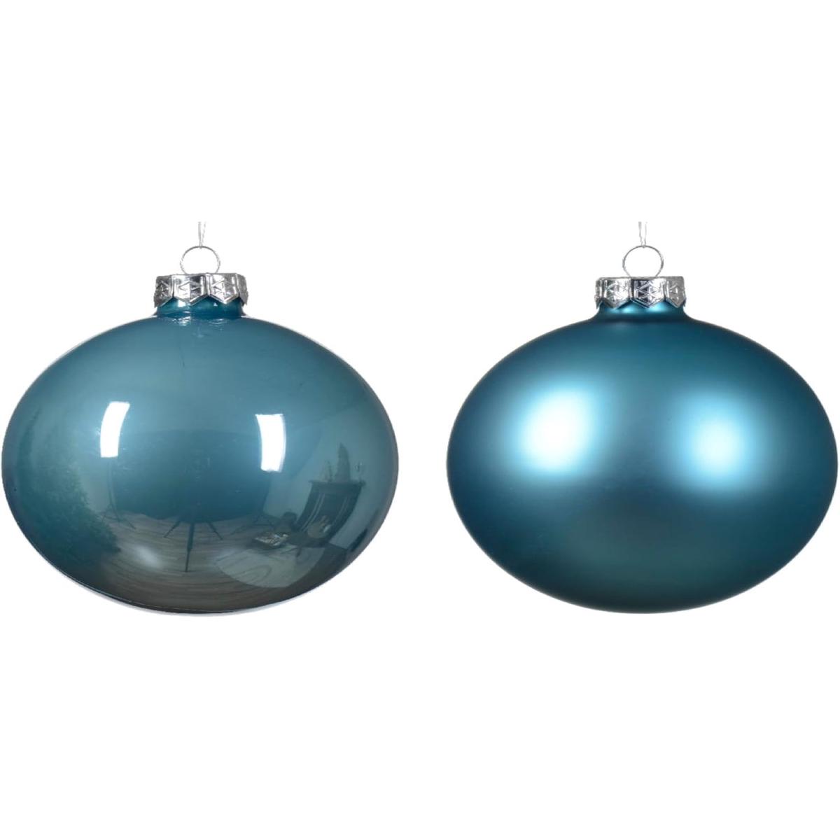 10cm Sky Blue Glass Christmas Tree Ball