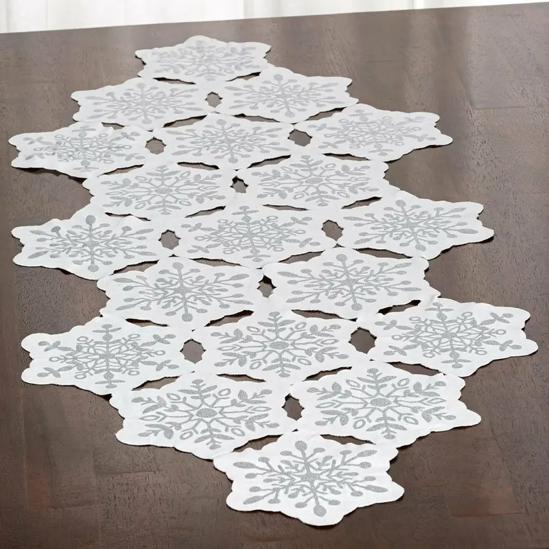 Snowflake Die-Cut Table Runner