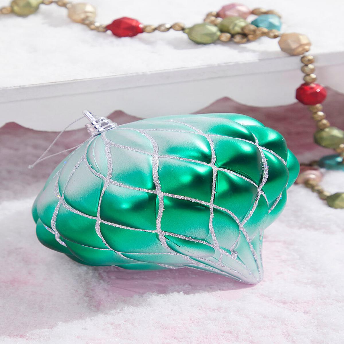 6 Inch Green Frost Onion Ornament