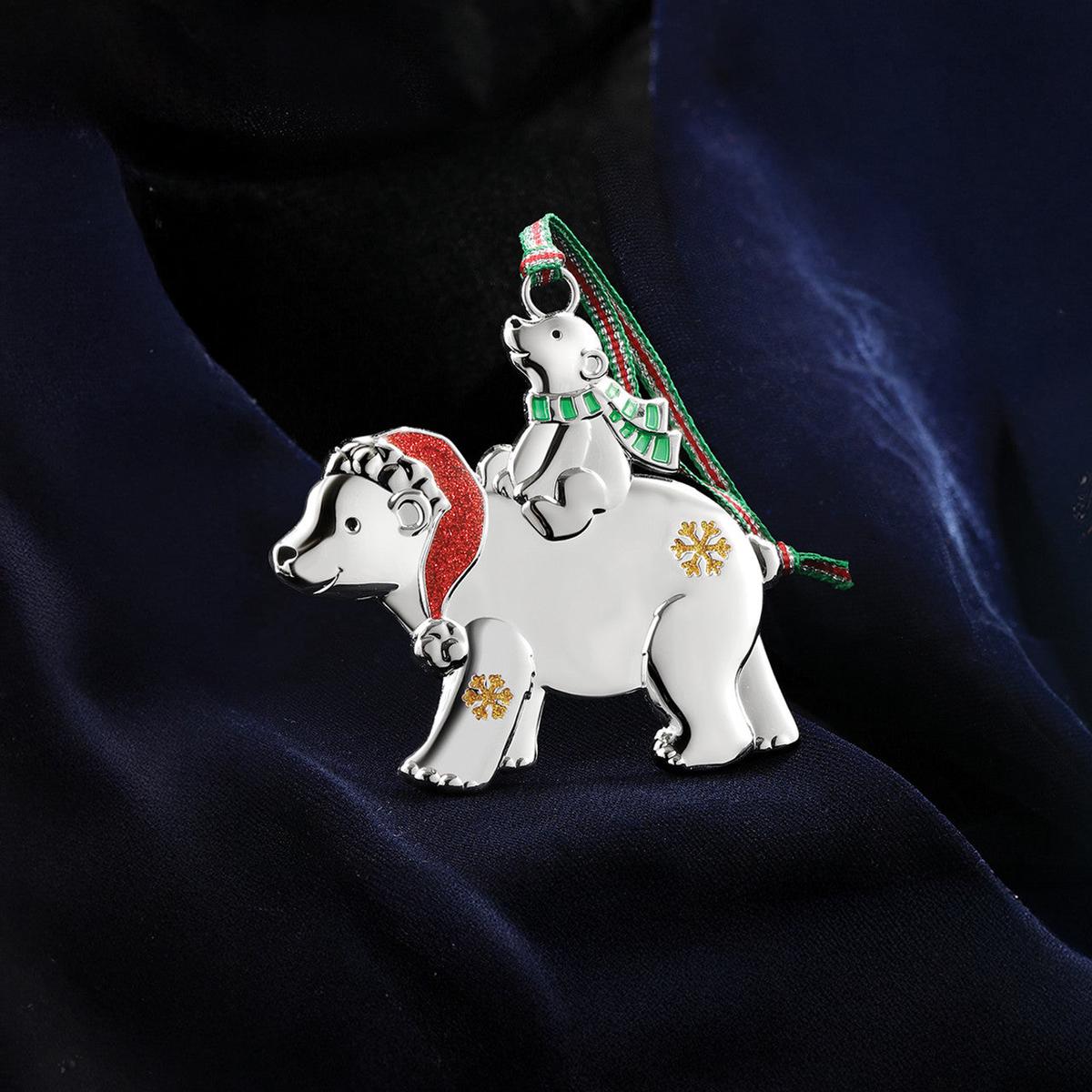 Newbridge Silverware Polar Bear with Cub Christmas Tree Decoration-New 2025