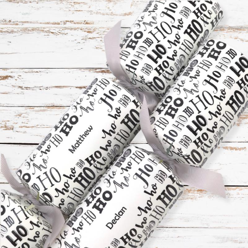 Personalised Cracker Making Craft Kit | Ho Ho Ho | Makes 4 or 6 Crackers