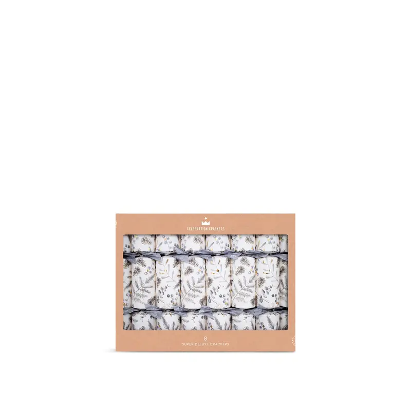 Silver Botanical 14in Cracker (8pcs) Silver