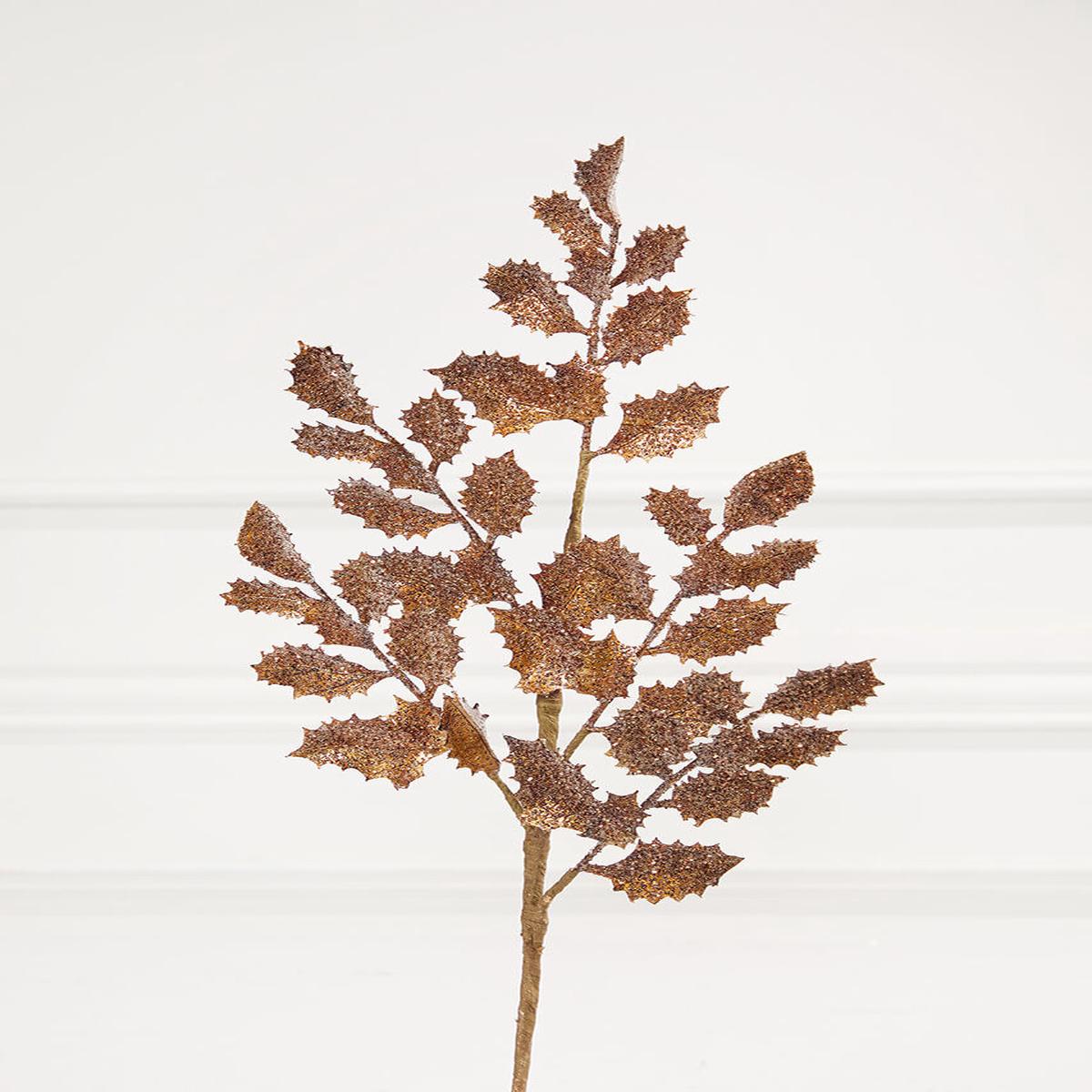 22 Inch Antique Gold Shimmer Holly