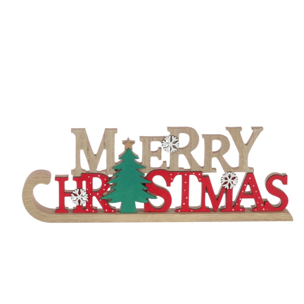 Wooden Merry Christmas Sleigh