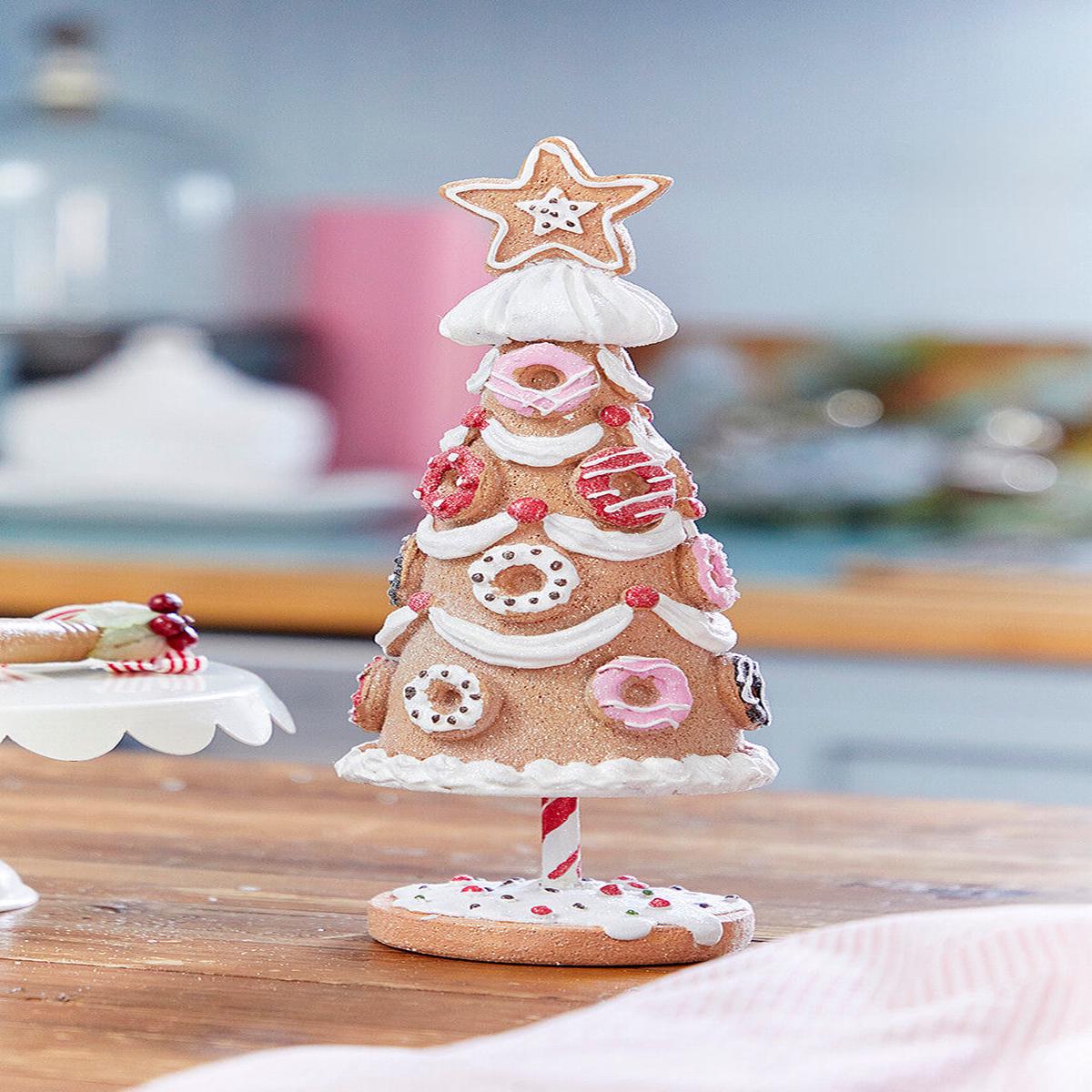 11 Inchi Resin Donut Tree Festive Christmas Dessert Inspired Decor