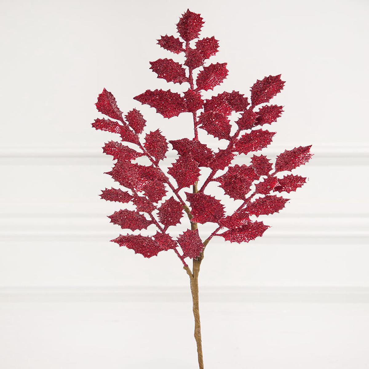 23 Inch Red Shimmer Metallic Holly
