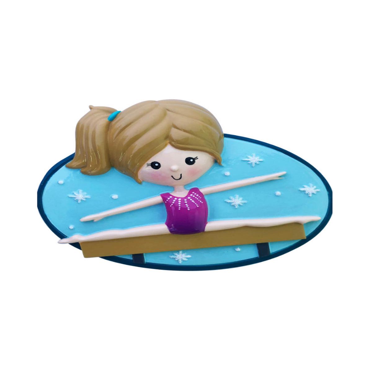 3 Inch Gymnast With Stars Customizable Ornament  Celebrate Every Leap, Balance & Victory