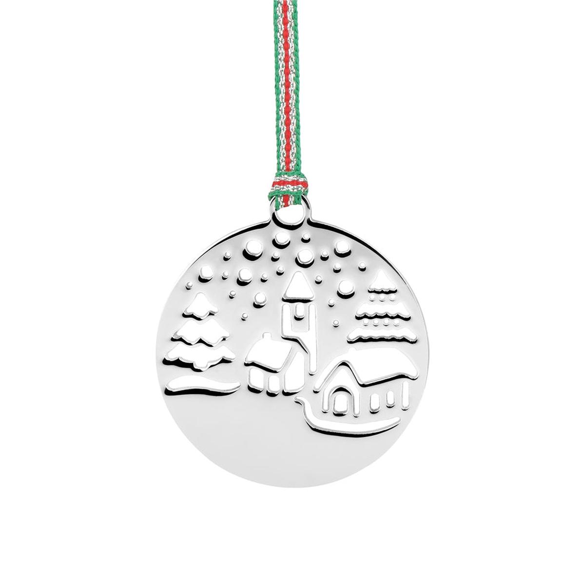 Newbridge Silverware Snow Scene Christmas Tree Decoration