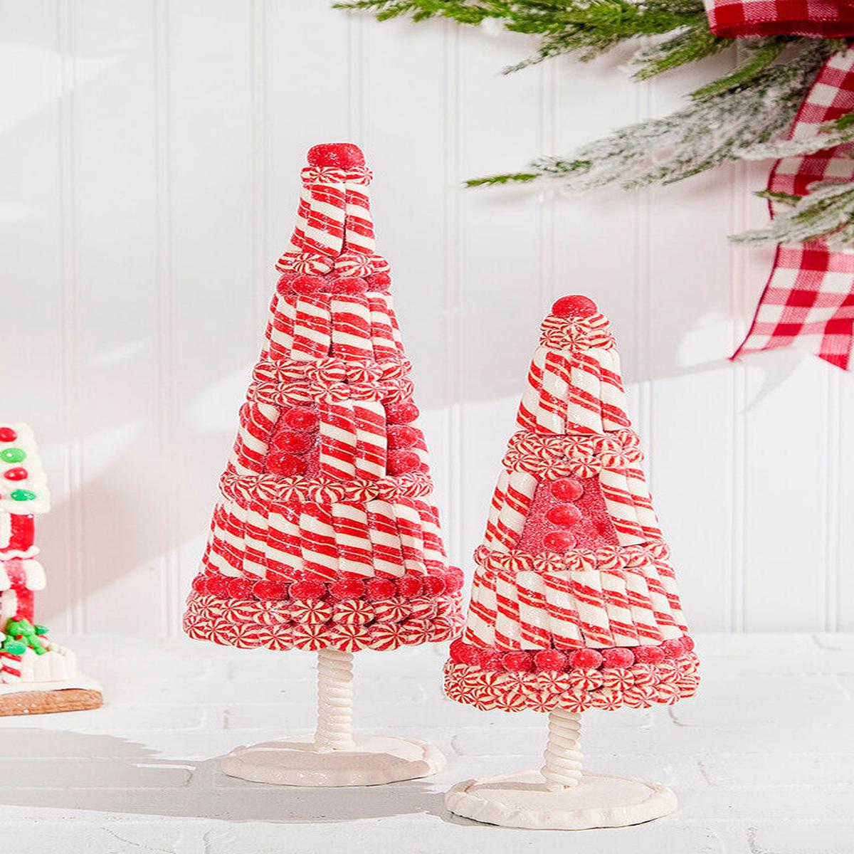 Red & White Candy Clay Dough Tree Set