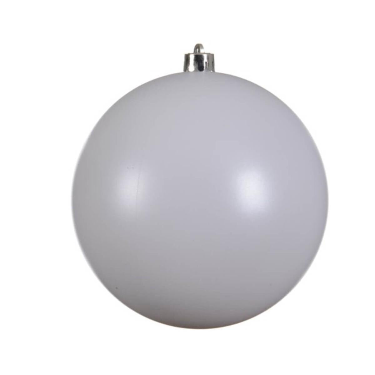 Winter White Shatterproof Ornament 8 Inch Christmas Ball