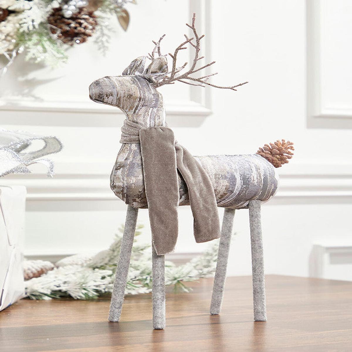 20 Inchi Birch Wood Deer Rustic Woodland Christmas Holiday Decor Accent