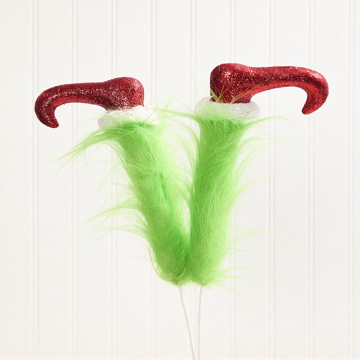 22 Inch Furry Green Monster Legs Spray