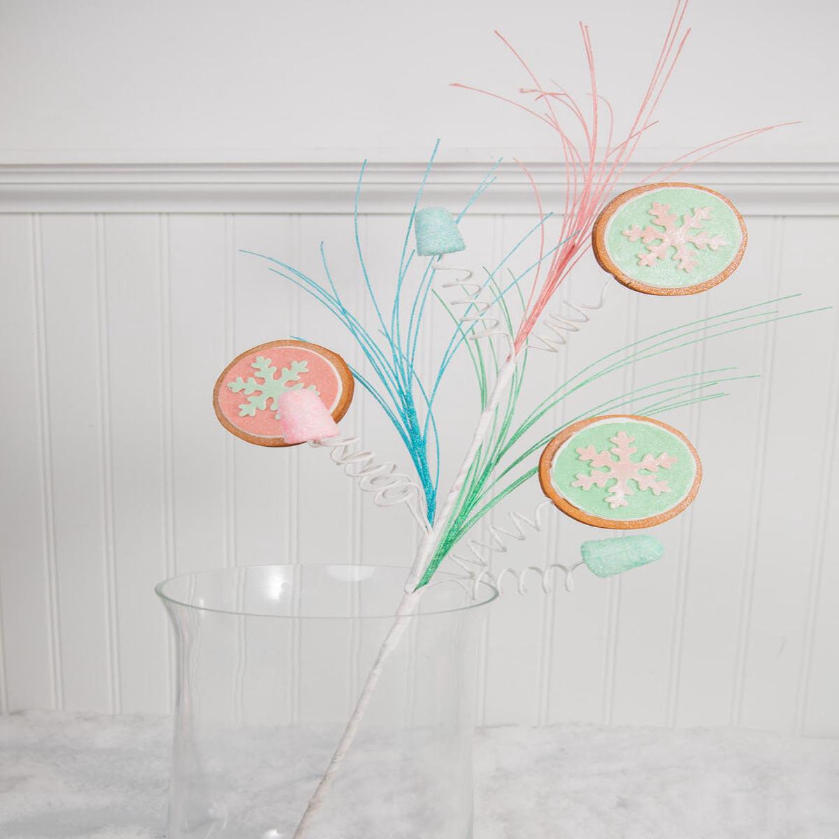 30 Inch Snowflake Cookie Gumdrop Spray
