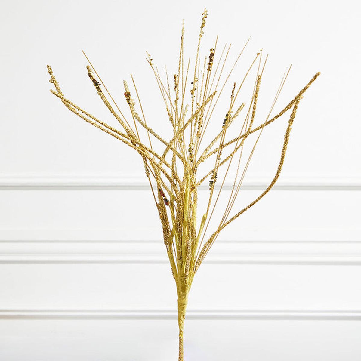 31 Inch Grass Berry Spray  Elegant Green Texture for Festive Christmas Styling