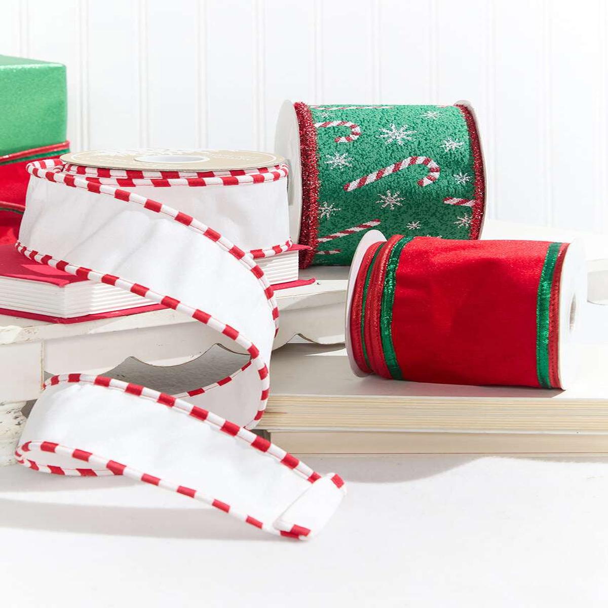 North Pole Party Ribbon Mini Bundle Christmas Tree Decorating Ribbon Kit with Designer Tutorial