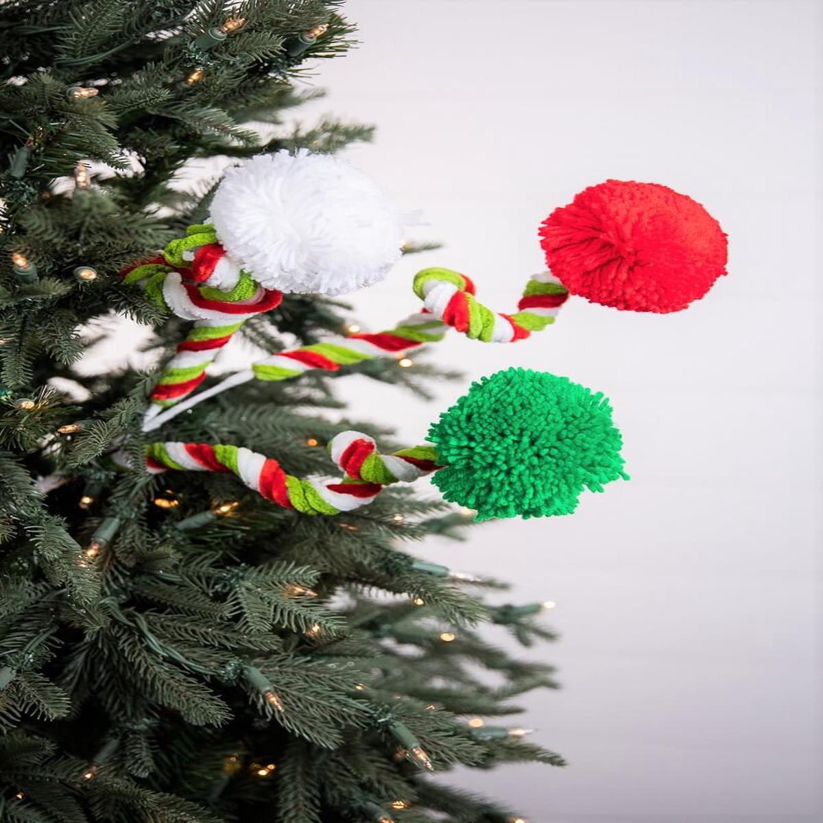 Pom Pom Spray 31 Inch Colorful Christmas Whimsical Decor