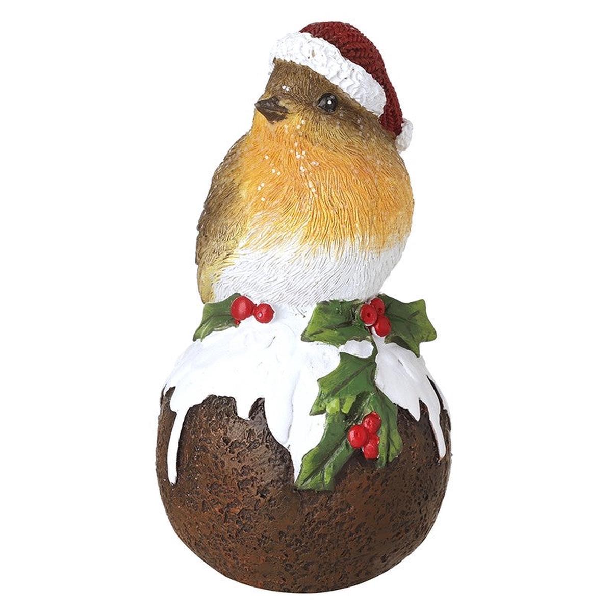 Robin On Christmas Pudding