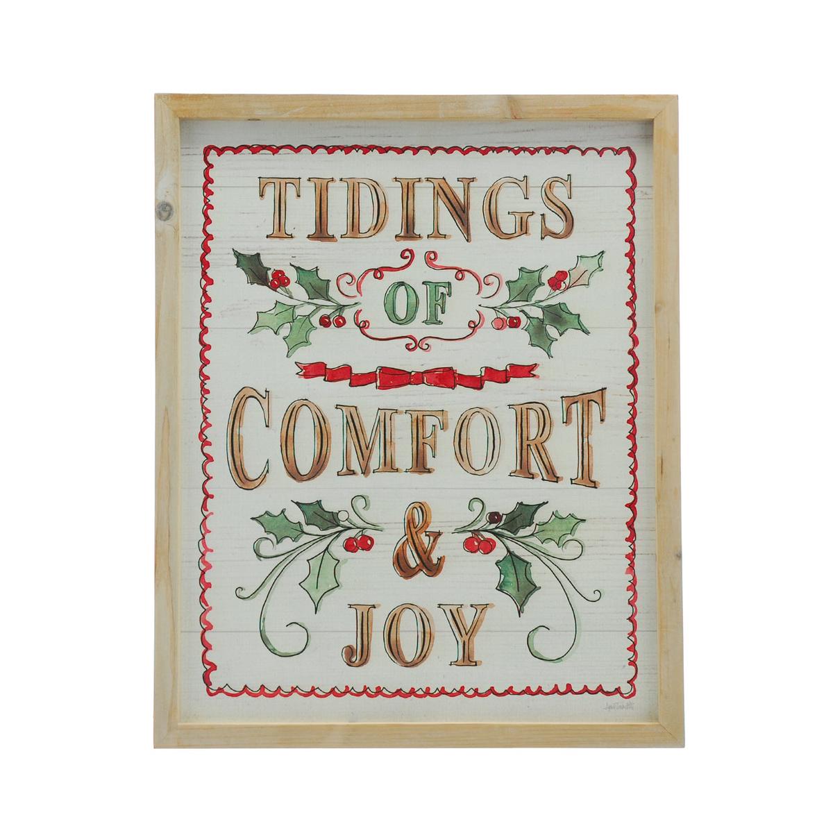 Tidings of Comfort & Joy Wooden Sign