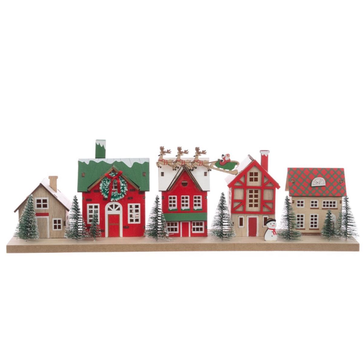 Wooden Christmas Village