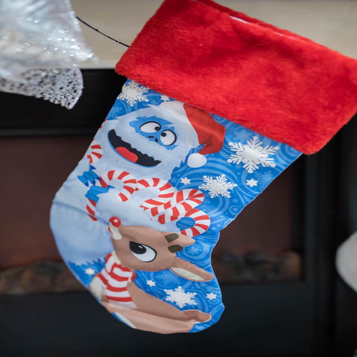 Rudolph The Red Nosed Reindeer Christmas Stocking Festive Holiday Decor for Kids