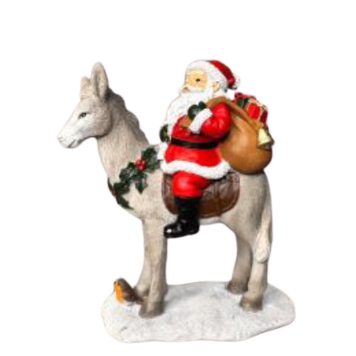 Santa Sitting on Donkey