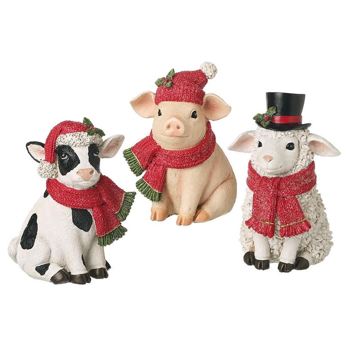 Sitting Christmas Farm Animal