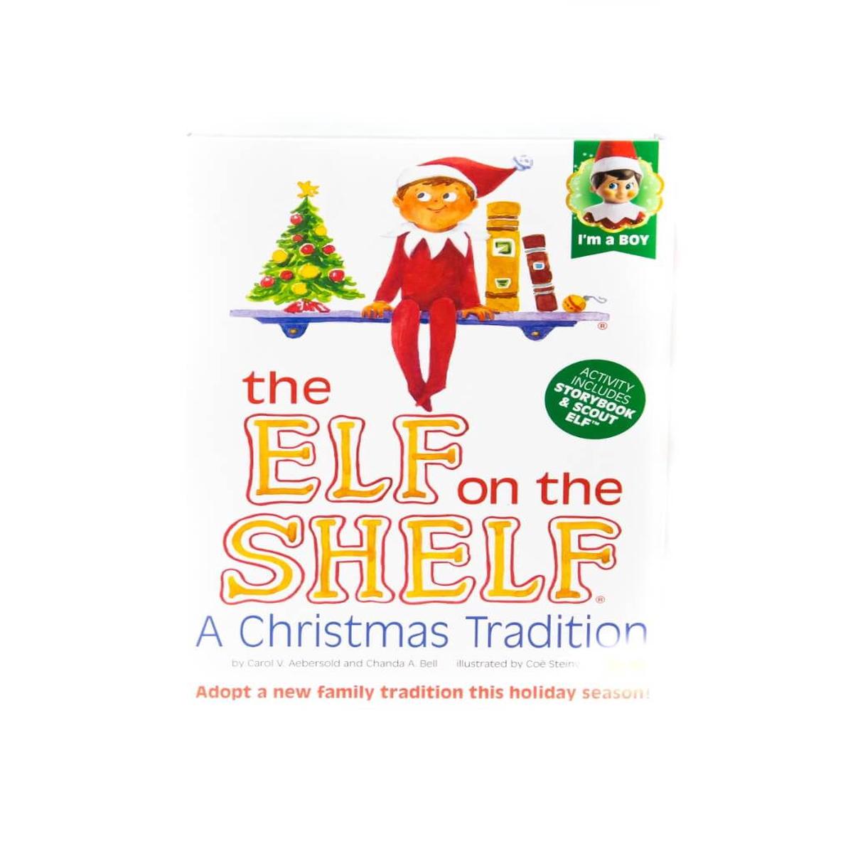 The Elf On The Shelf Boy Light Tone Blue Eyes Scout Elf Storybook Set Holiday Tradition Kit
