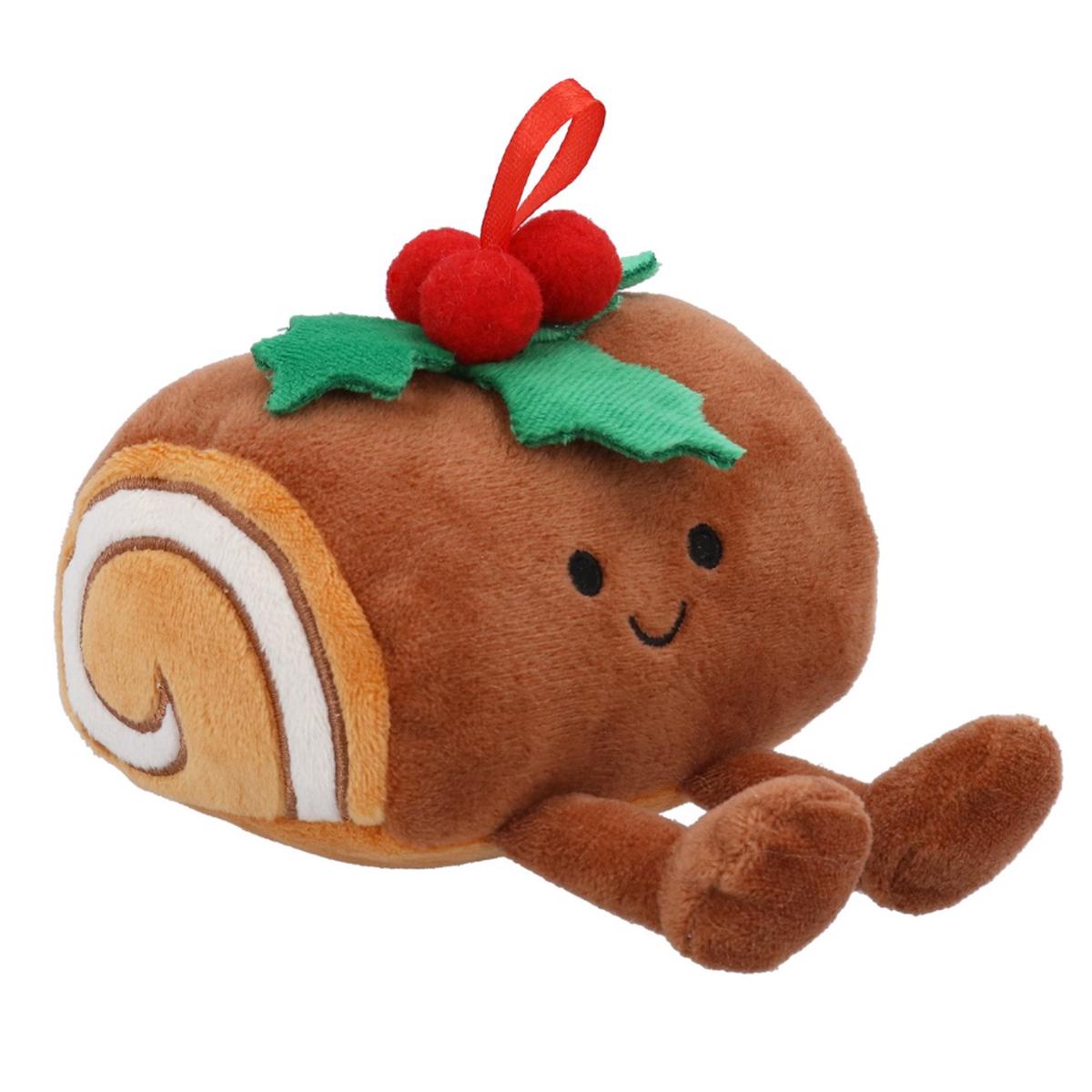 13cm Plush Happy Yule Log