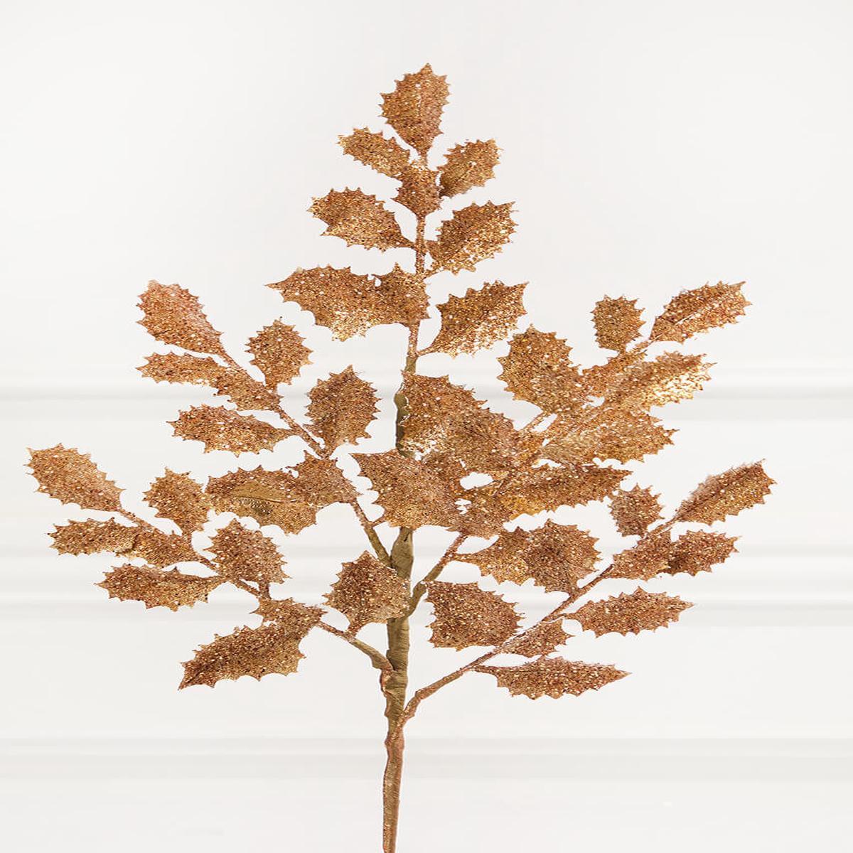23 Inch Copper Shimmer Metallic Holly