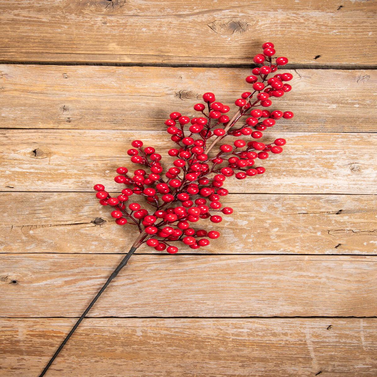 39 Inch Red Tall Berry Spray