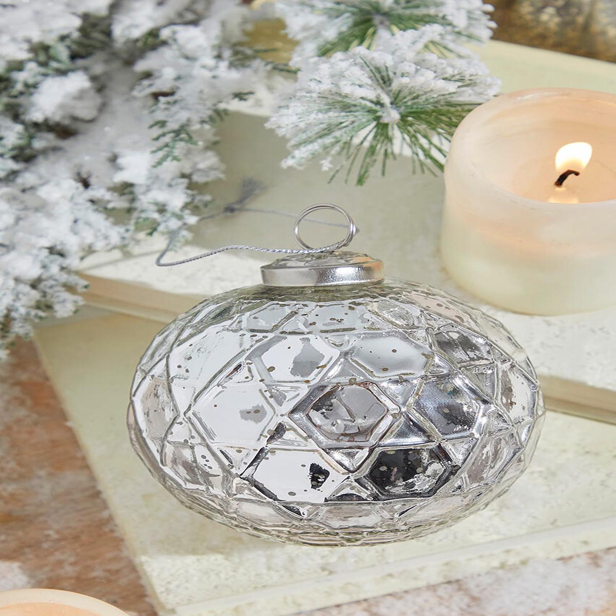 North Star Mercury Glass Ornament 4 Inch Celestial Christmas Tree Decor