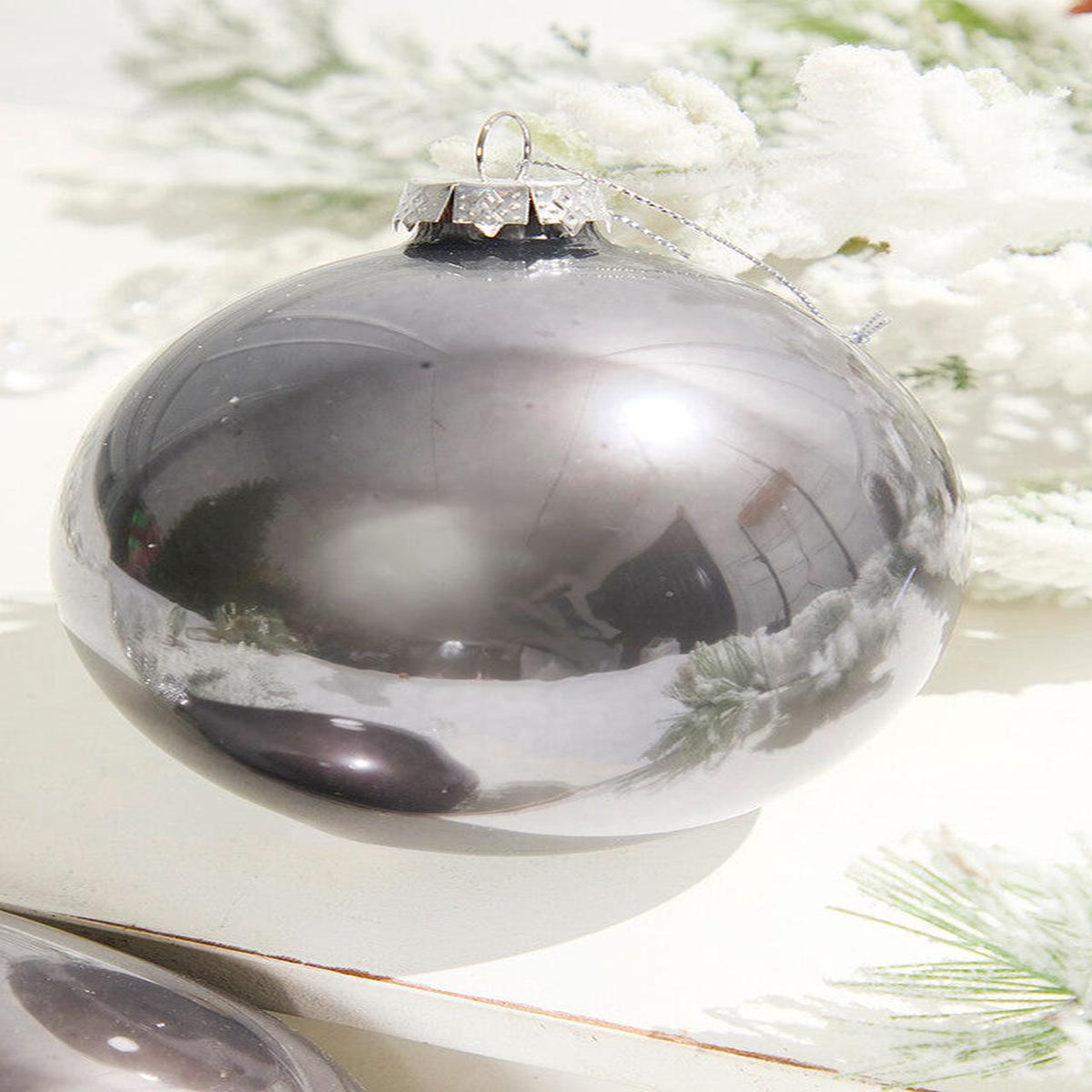 Pewter Glass Finial and Ball Ornaments 4 to 6 Inch Elegant Christmas Decor