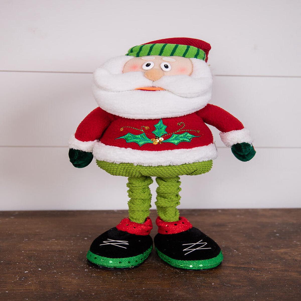 Up-Down Santa 19 Inch Extendable Legs Christmas Decor