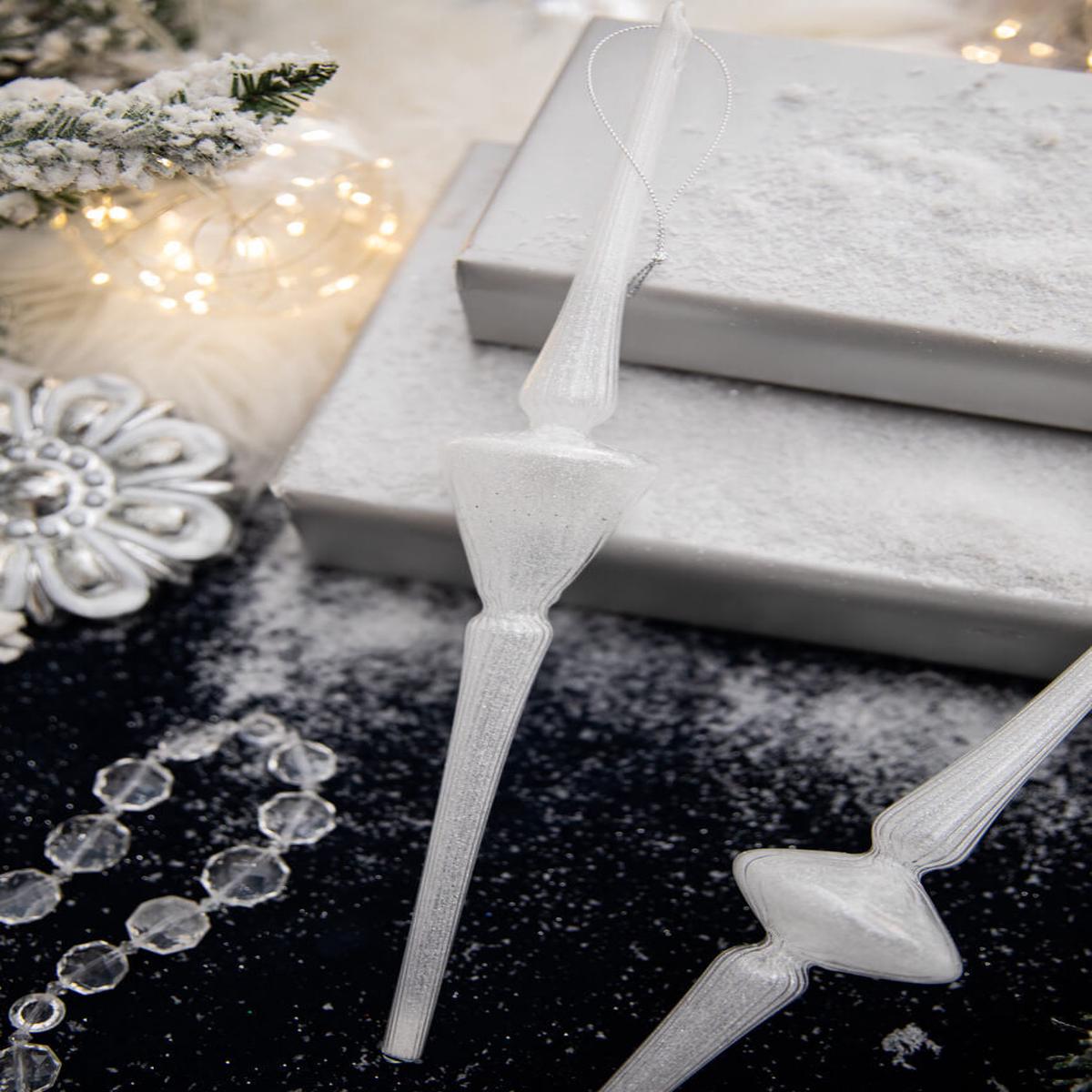 14 Inch Finial Glass Ornament