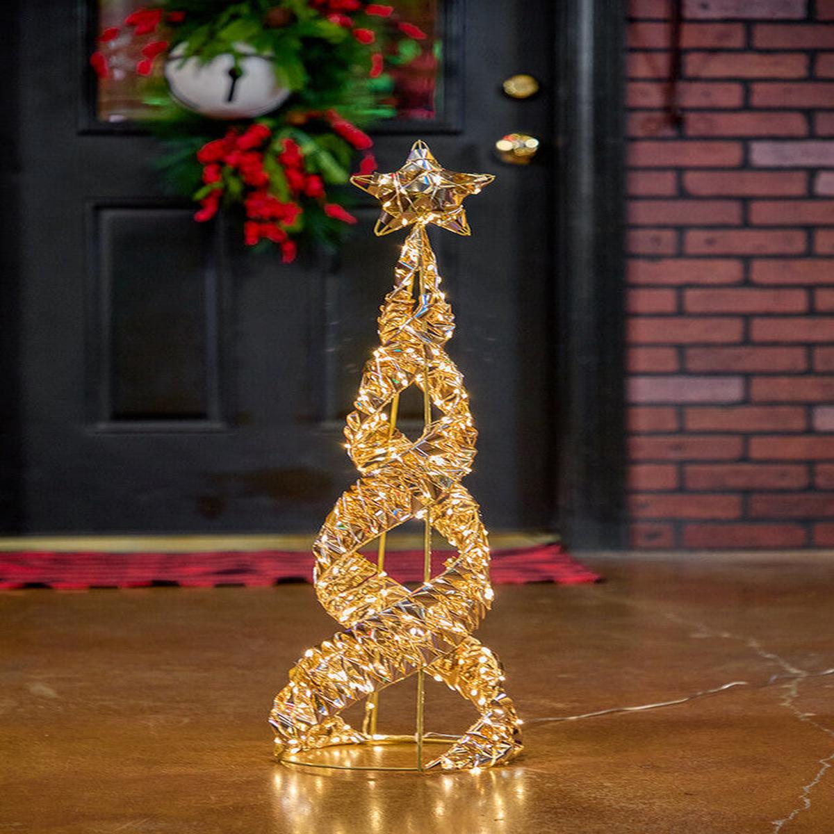 2.6' LED Christmas Tree Cone 400L Warm White Lighted Holiday Dcor