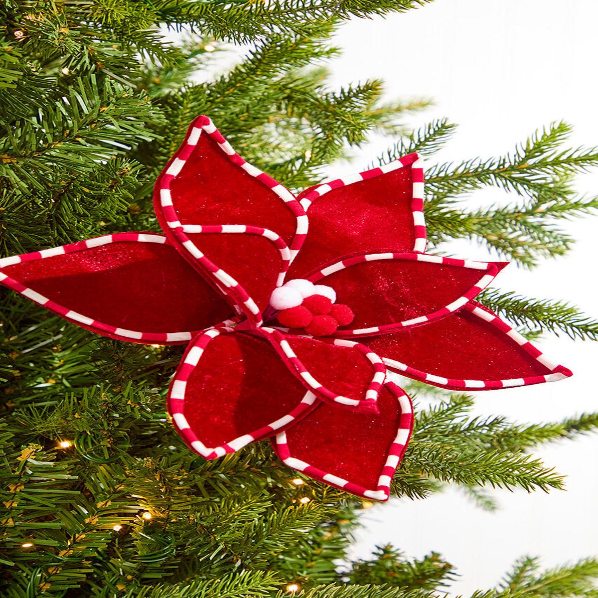 22 Inch Poinsettia Stem