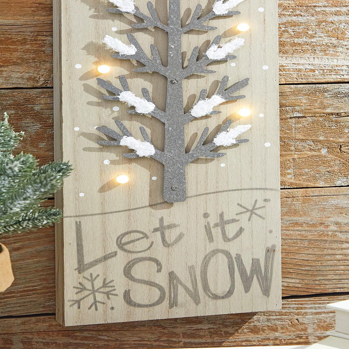24 Inchi LED Holiday Tree Wall Decor Christmas Lighted Wall Accent Sign