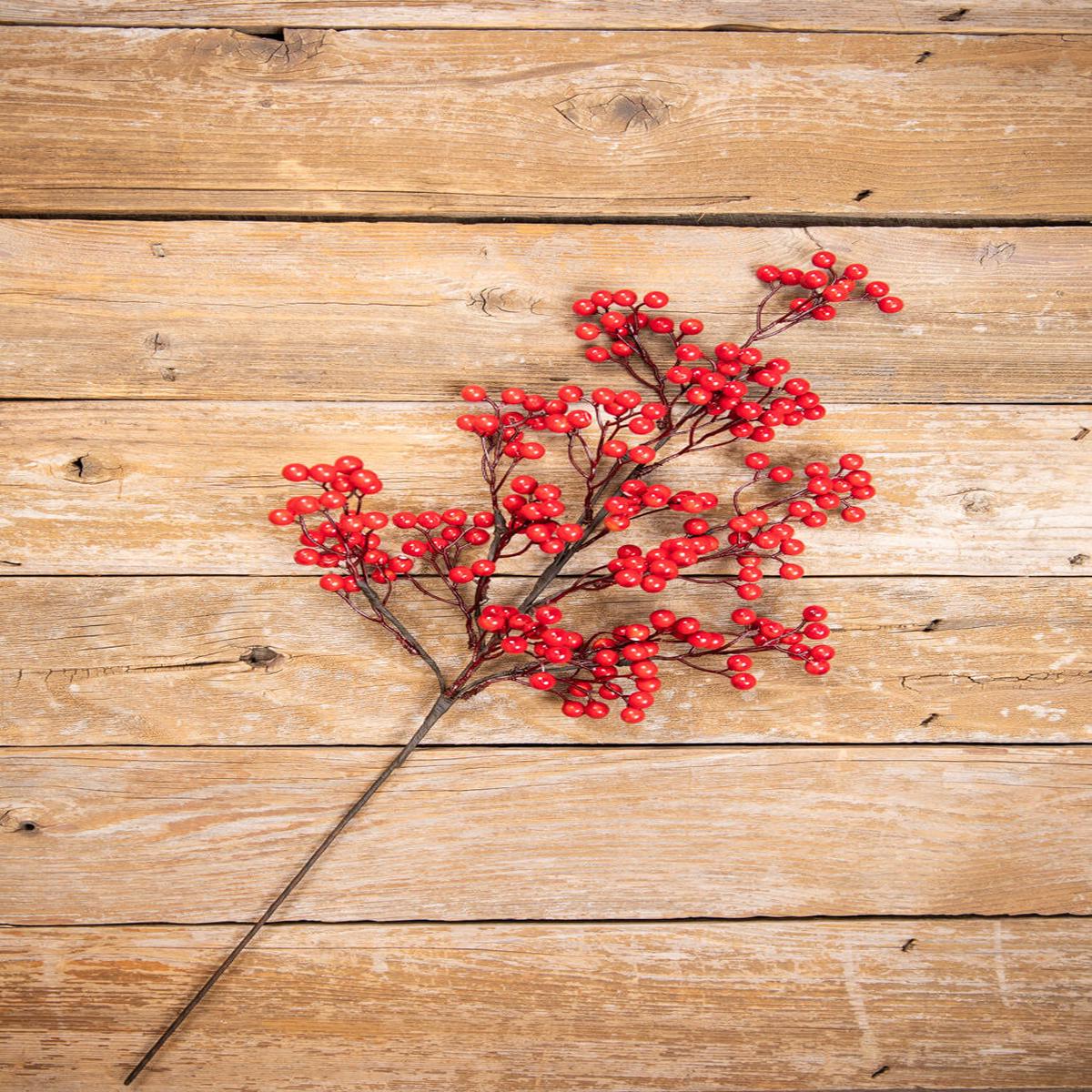 Petite Red Berry Spray 26 Inch Christmas Tree Wreath Decor