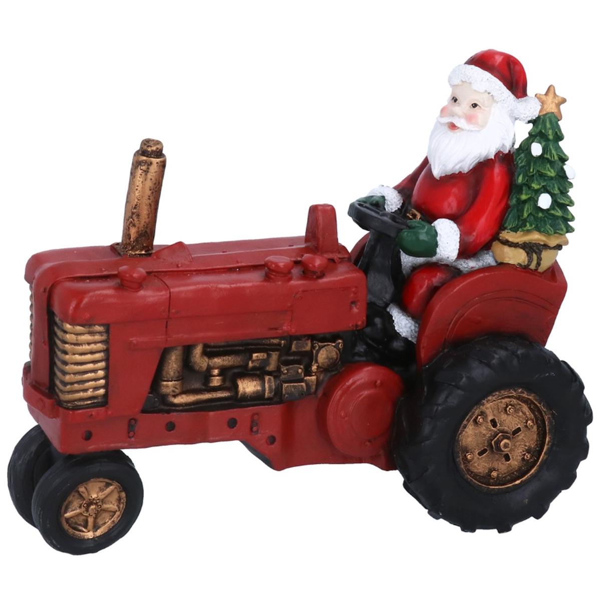 Resin Santa on Tractor