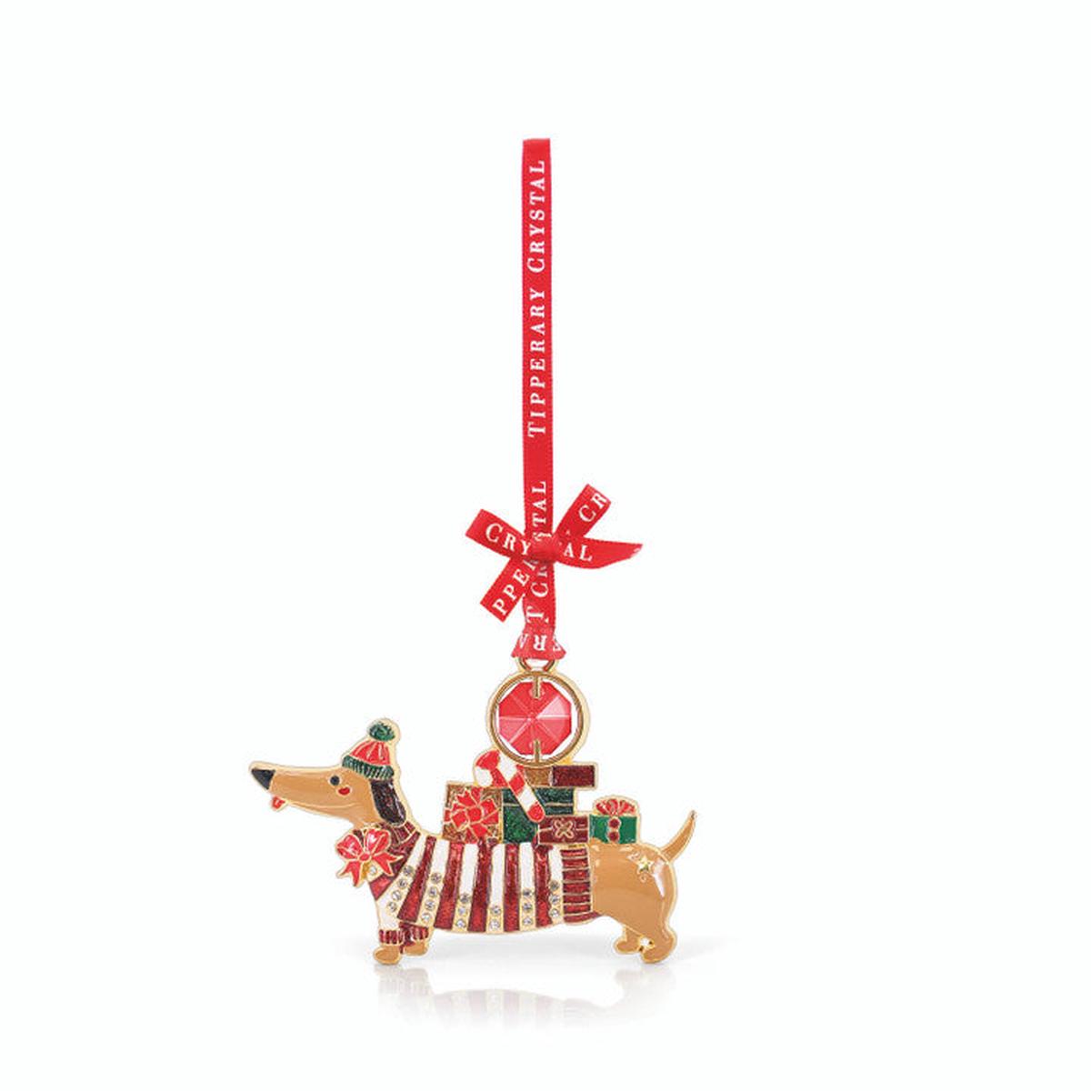 Tipperary Crystal Sparkle Dog Gem Christmas Decoration-New 2025