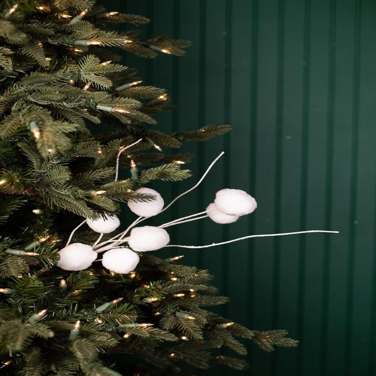 24 Inch White Snowball Spray