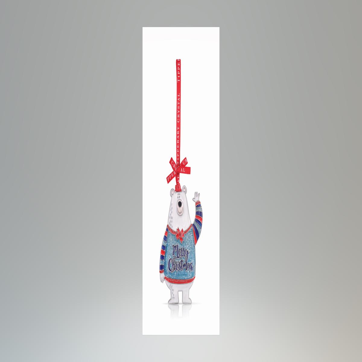 Tipperary Crystal Sparkle Polar Bear Decoration